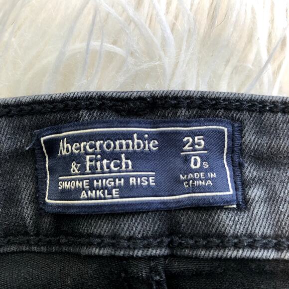 new Abercrombie & Fitch Simone High Rise Ankle Jean, size 0S/0 short, 25 - Picture 3 of 3